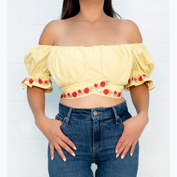 Herencia Clothing Tops - COPY - Lucero crop top